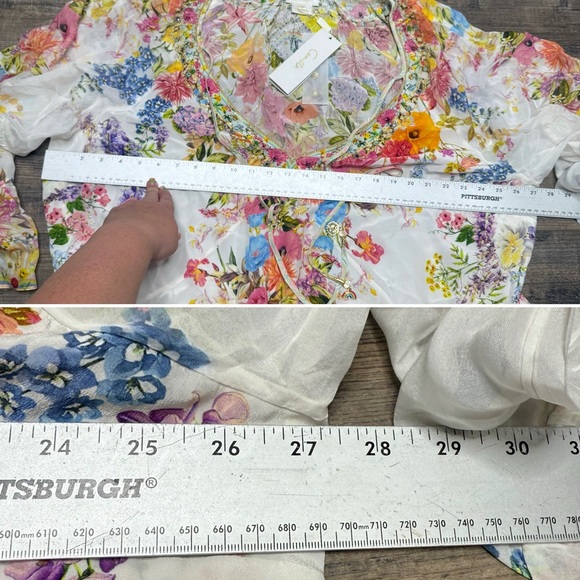 Camilla Silk Floral Bohemian Flowy Dress - Picture 11 of 13